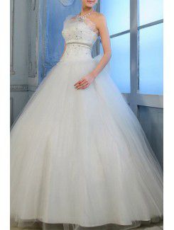 2018 Taffeta Sweetheart Chapel Train Ball Gown Wedding Dress with Beading
